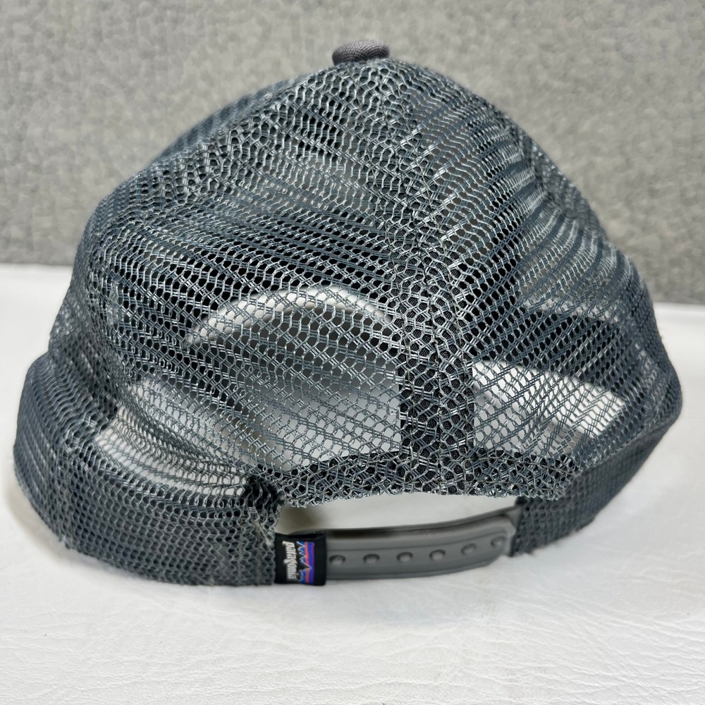 Patagonia Mens Gray Mountain Ice Axe Graphic Trucker Hat Snapback Mesh Cap - Picture 4 of 7